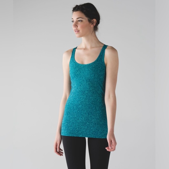 lululemon athletica Tops - lululemon Cool Racerback Foli Manifesto Bali Breeze Tofino Teal